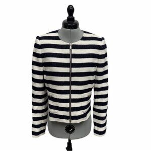 Karl Lagerfeld *  Paris Woman's Tweed  Suit Jacket Blazer Striped Size 6